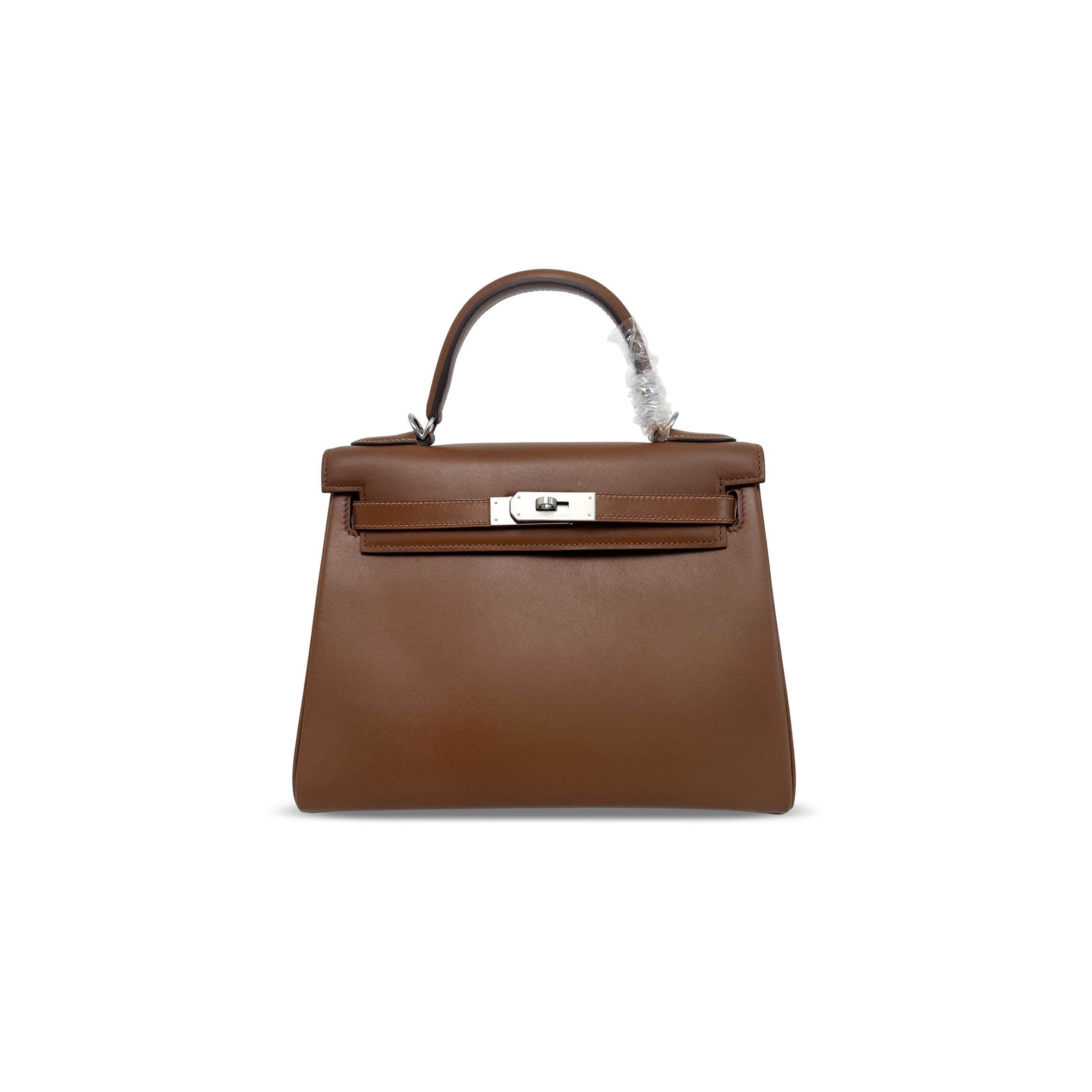 HERMÈS MASTER KELLY 28 FAUVE BARENIA PALLADIUM HARDWARE (28*22*10cm)